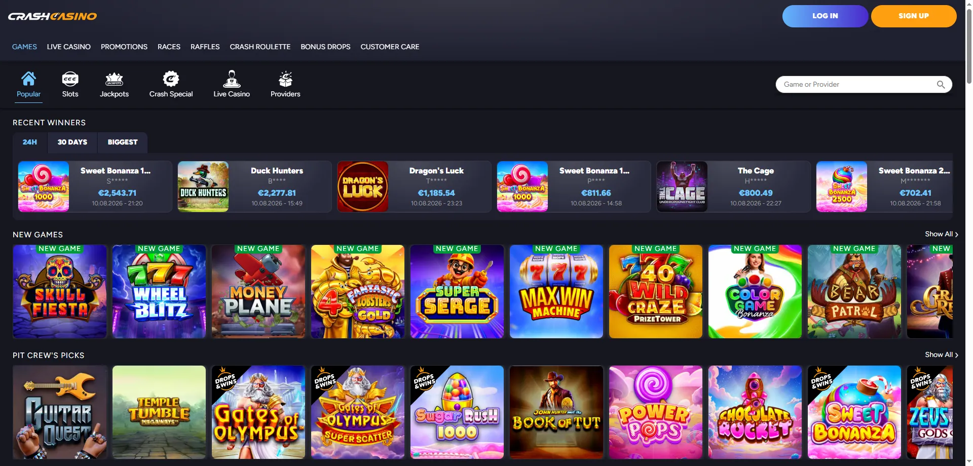 Juegos populares de tragamonedas en Crash Casino M&eacute;xico 2026