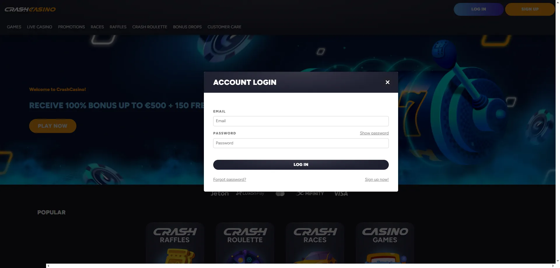 Accede a tu cuenta Crash Casino para reclamar bonos exclusivos